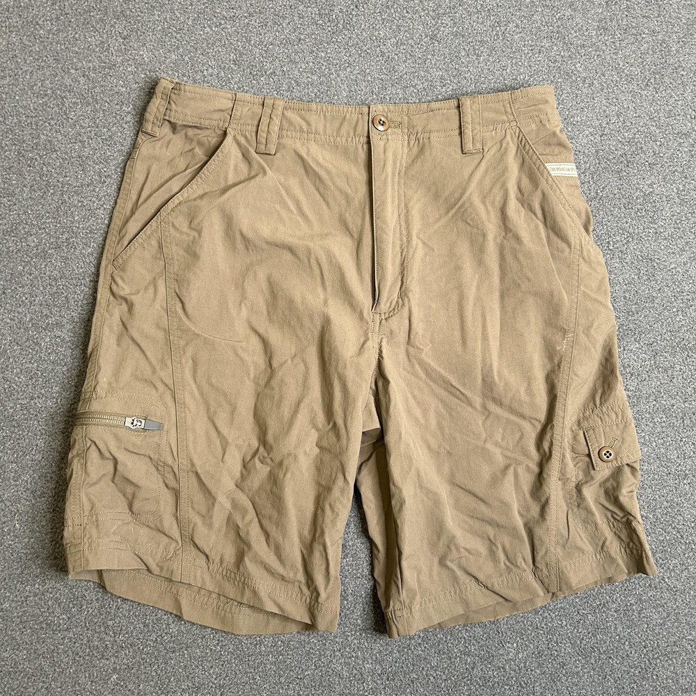 Eastern Mountain Sports Shorts Mens 32 Beige Nylon Hiking Outdoor 11 Inseam
